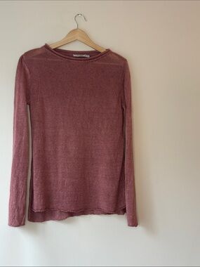 MM Lafleur Dusty Rose Scoop Neck Sweater